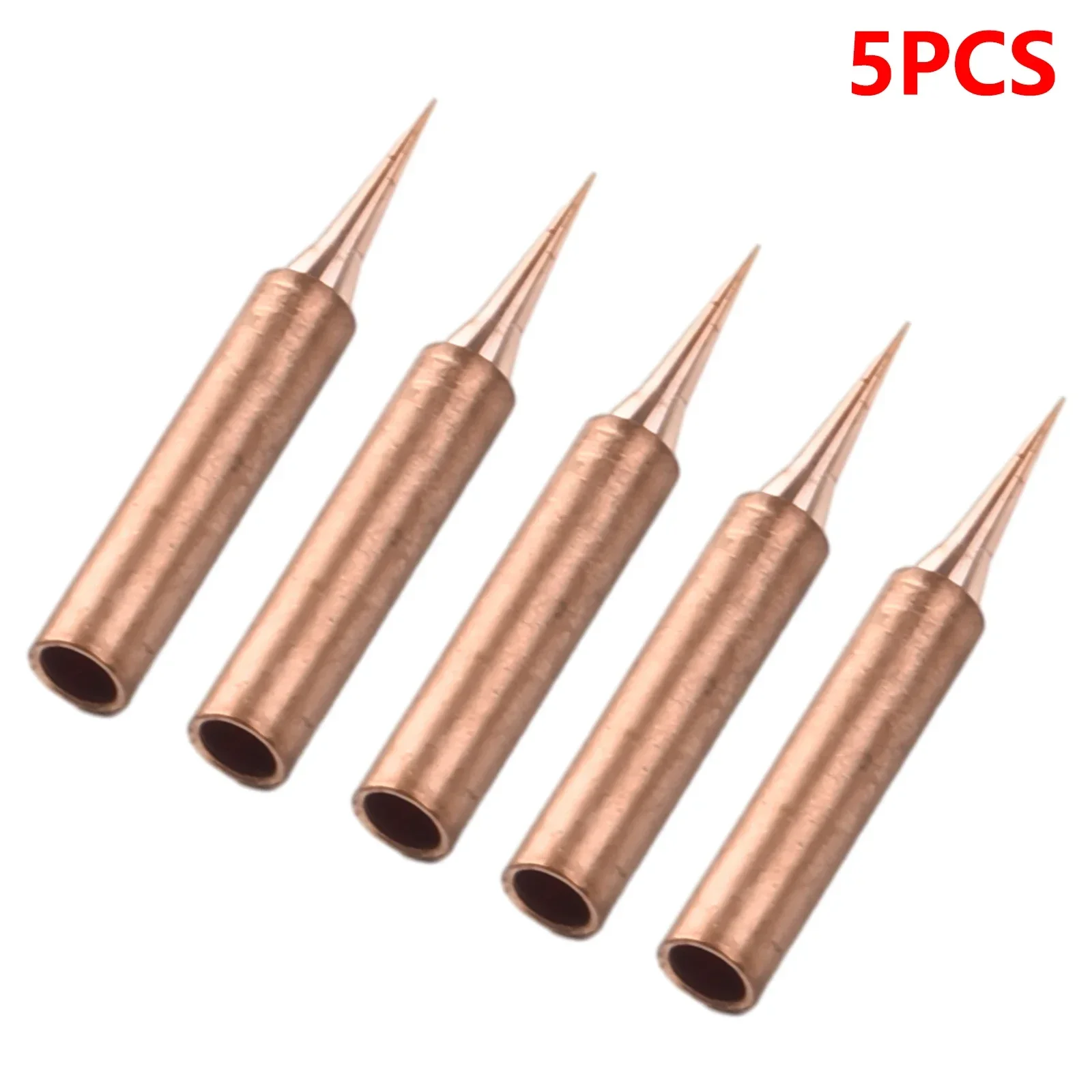 5pcs 900M-T Copper Soldering Iron Tips Lead Free Welding Nozzle Inner 4mm Outer 6mm Lower Temperature Soldering Machine Parts