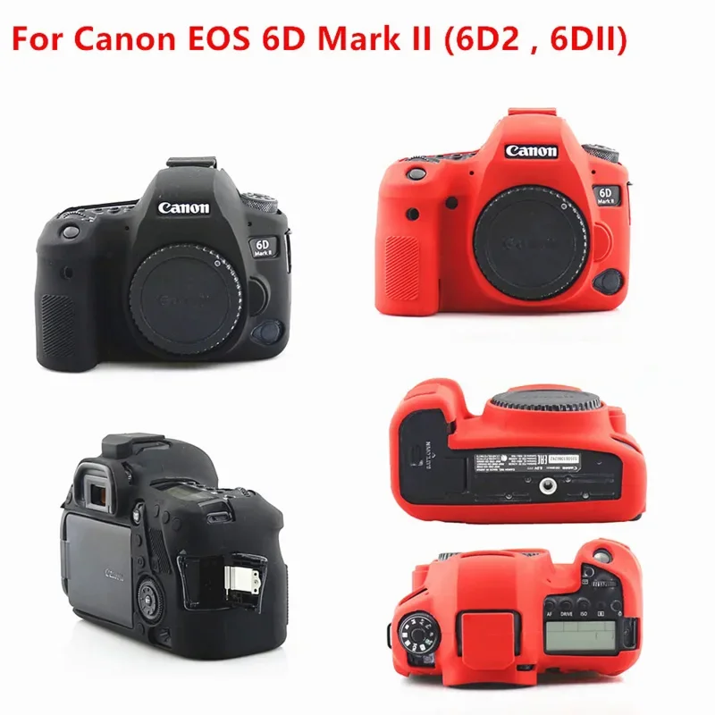 Do Canon EOS R50 R 90D 850D T8i 250D 5D Mark III IV 6D II 6D2 5D3 5D4 1300D 800D SL3 T7i T6 Silikonowe etui na lustrzankę DSLR Camera Bag