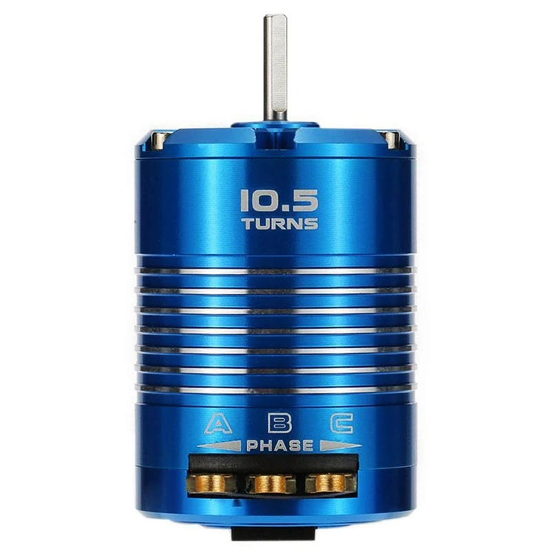 

2X High Efficiency 540 Sensored Brushless Motor For 1/10 RC Car Blue, 10.5T 3450KV