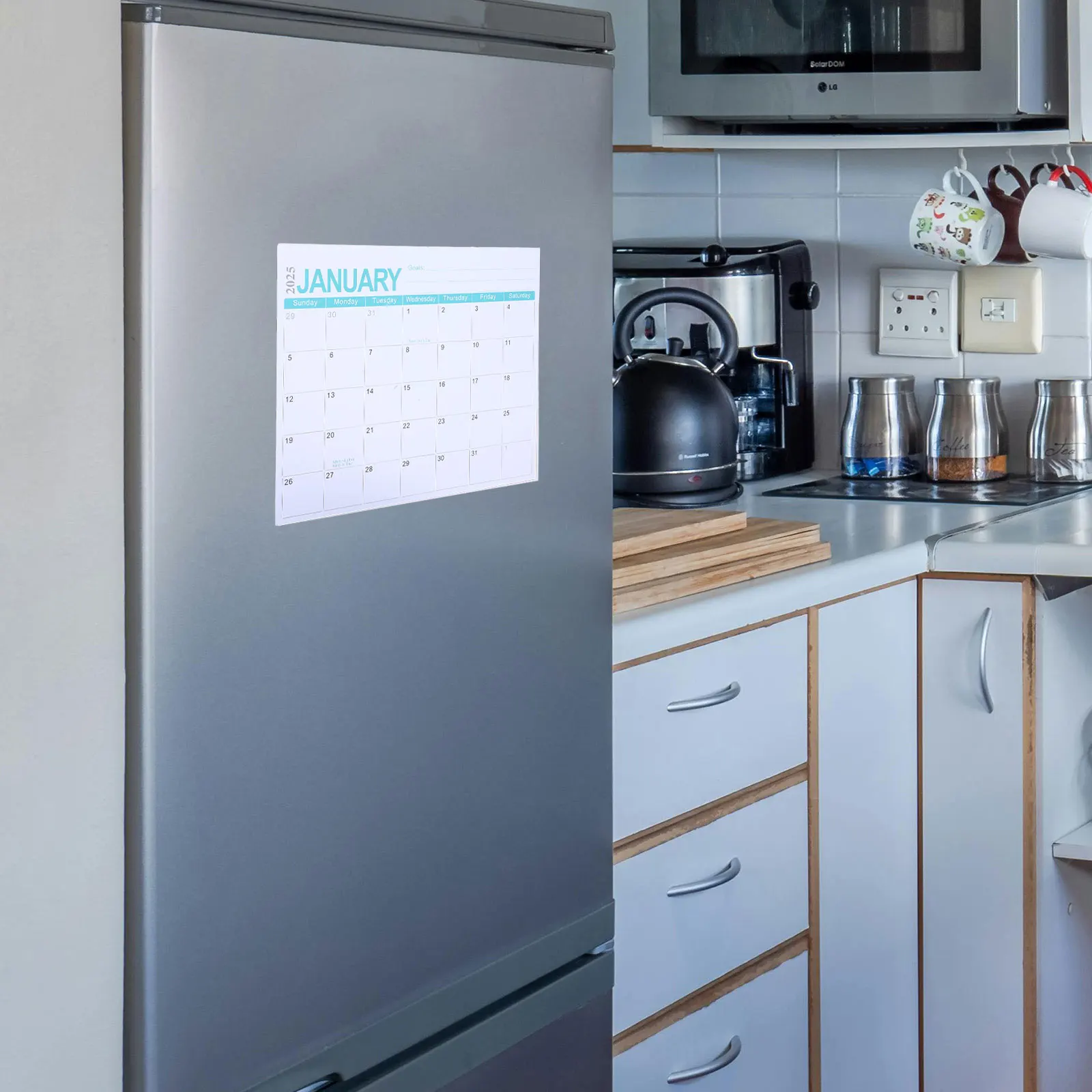 

18pcs 18 Month Magnetic Calendar Planner Dry Erase Fridge Whiteboard Monthly Weekly Organizer Kitchen Refrigerator Magnet