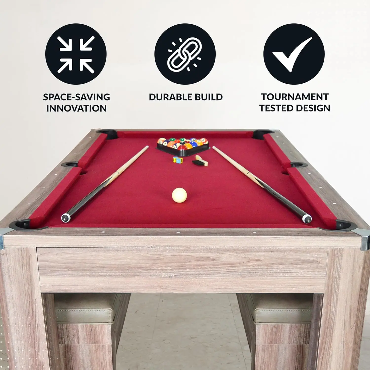 Pool Table Combo Set with Benches