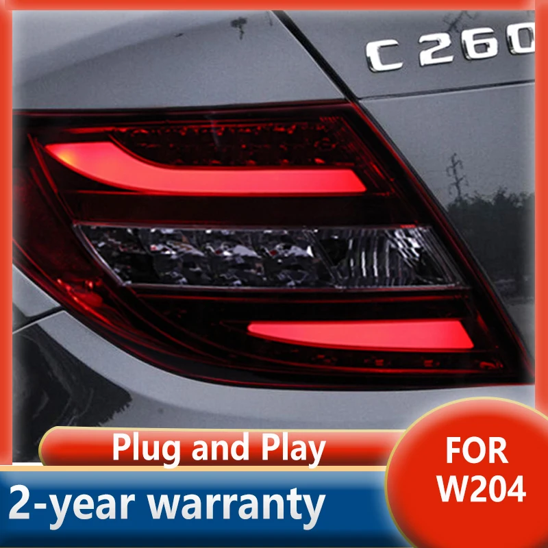 

For BENZ W204 Tail Lights 2007-2010 C180 C200 C220 C300 LED Tail Lamp DRL Turn Signal Brake Reverse auto Accessories