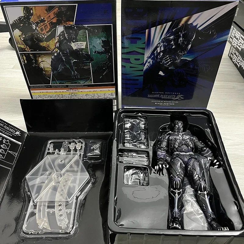 

Play Arts Kai Black Panther PVC Action Figure Model Toys Room decoration Joint Movable Rotatable Desktop ornaments Birthday Gift
