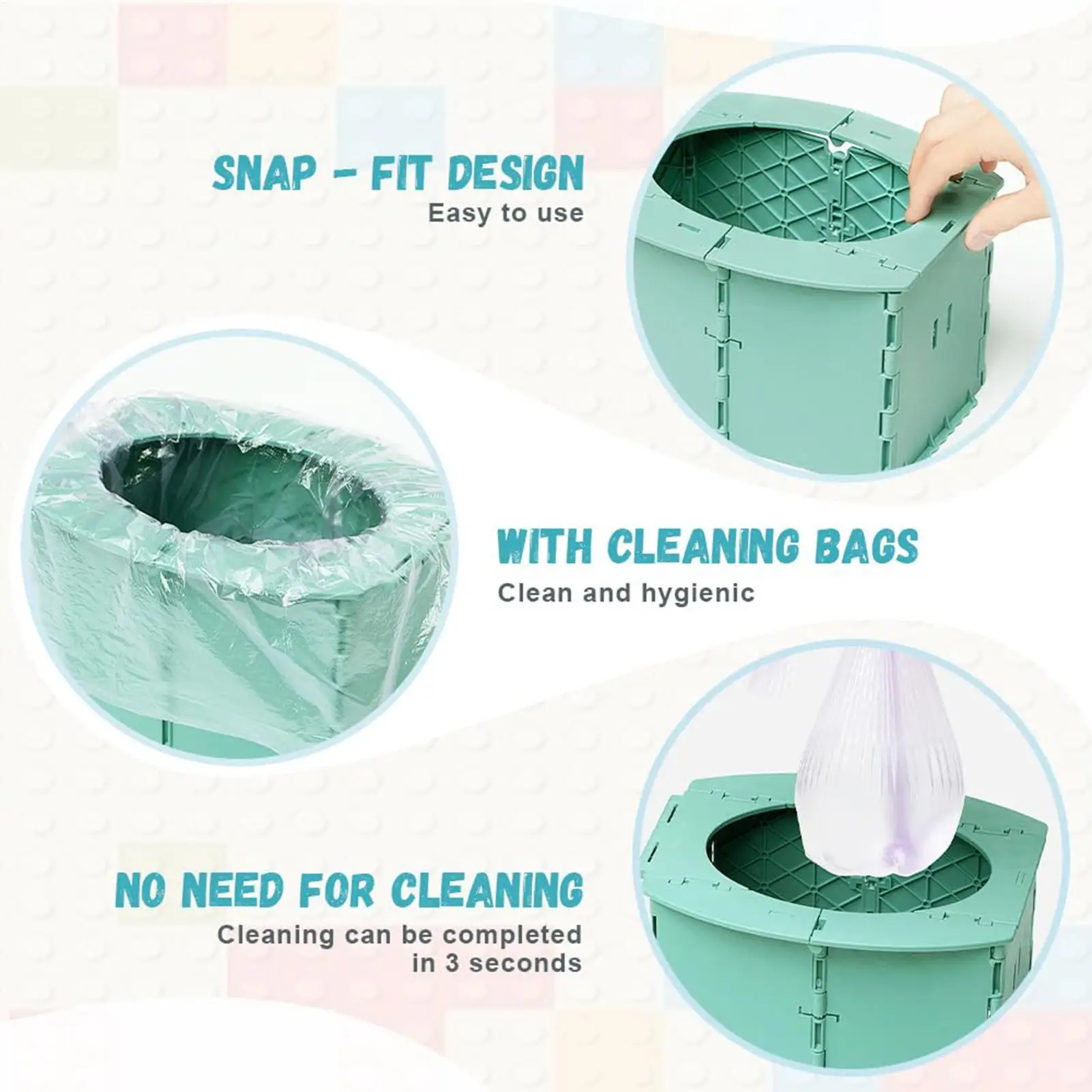 Orinal de viaje para niños, cubo plegable de entrenamiento, inodoro reutilizable para acampar, coche, diario, interior, hogar, Hotel, avión, viajes por carretera