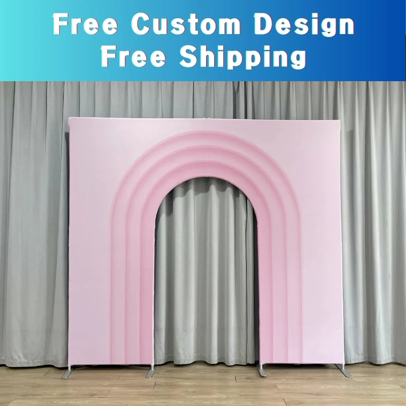 Aluminium Arch Backdrop Stand, Welcome Door for Studio Photography Scene, Wedding, Birthday Party, 7x7ft, 9x10ft