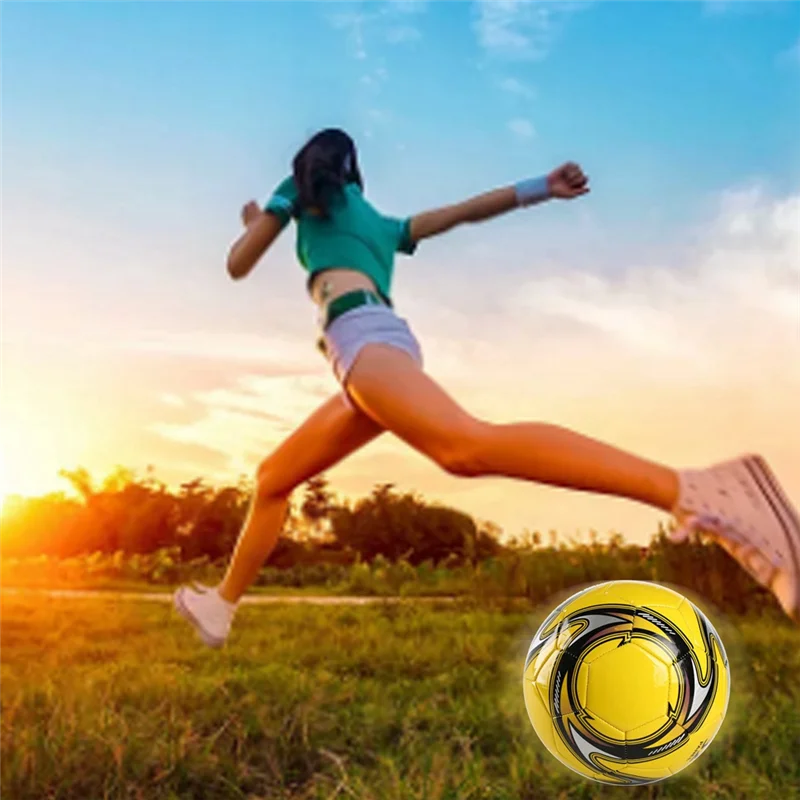 3X Bola Sepak Kulit Kereta Ukuran 5 Pertandingan Kereta Sepak Bola Anti-selip Permainan Sepak Bola Dalam dan Luar Ruangan