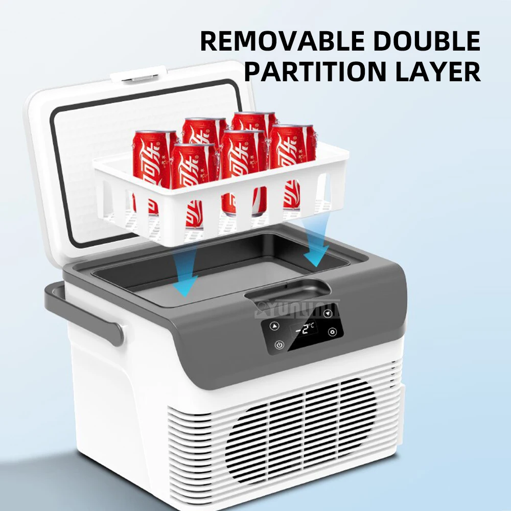 15L ثلاجة سيارة صغيرة 24V12V شاشة ديجيتال ثلاجة محمولة للمركبة 15L-B