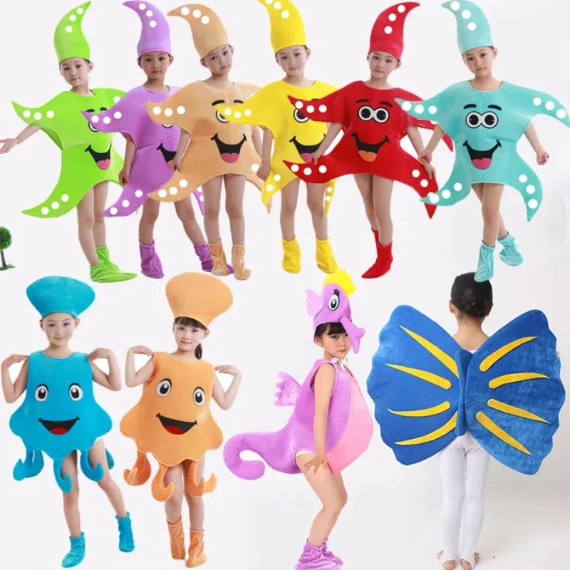 Día de los niños peces tropicales pez diablo disfraz de tortuga Coral vida marina disfraz de baile de animales de dibujos animados Cosplay Navidad Halloween