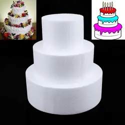 Round Styrofoam Foam Cake Dummy Modelling Sugar Craft Flower Wedding Decoration Accessories