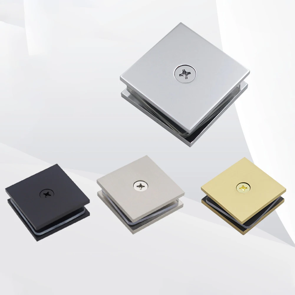 لوحة زجاجية تثبيت مشبك زجاجي نحاسي 8-12 مم توافق الزجاج مشبك U سهل التركيب لتركيب الحمام