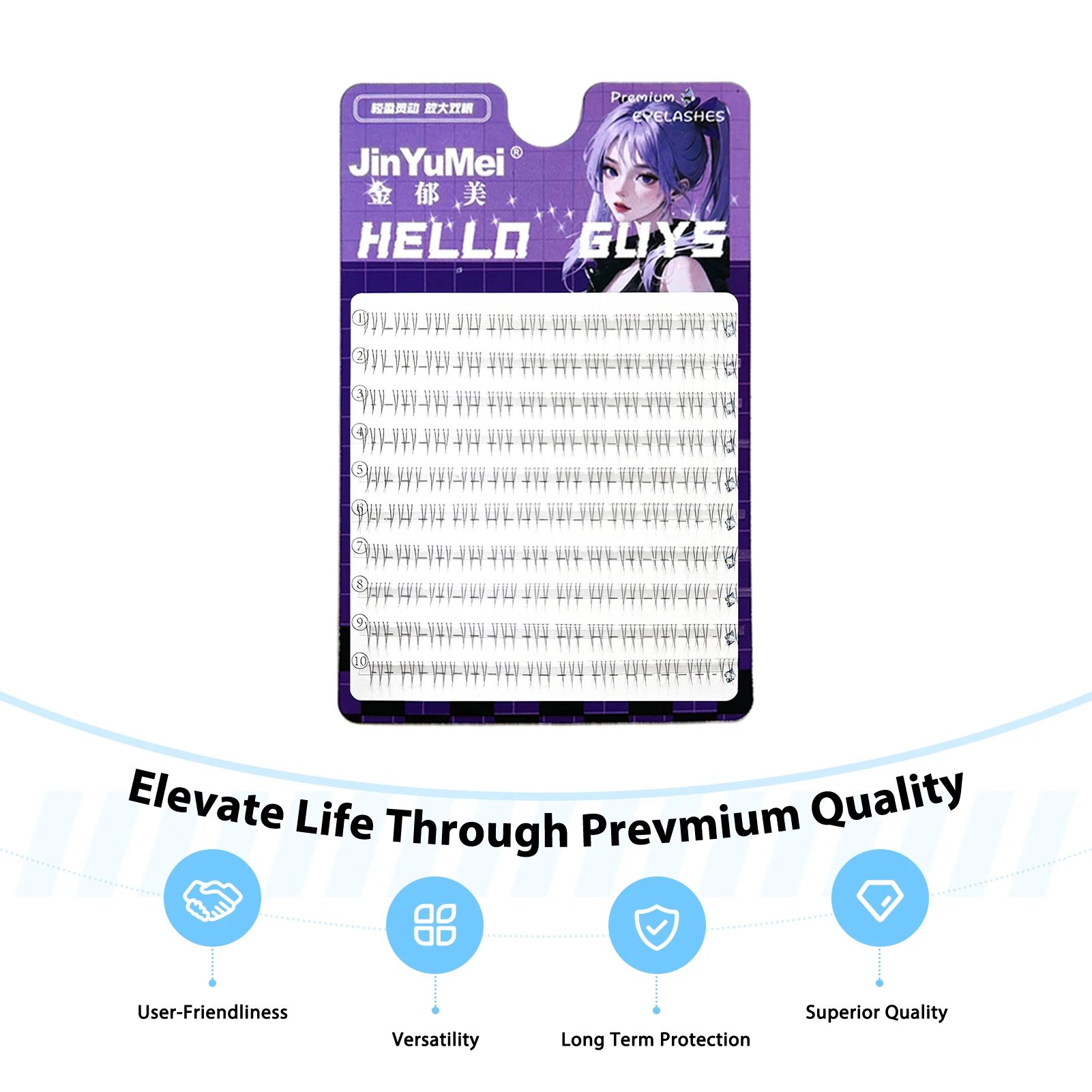 ملحقات رموش عباد الشمس مزدوجة اللهب أسفل الرموش الصناعية شريط شفاف طبيعي رموش سفلية رموش اصطناعية فردية #4