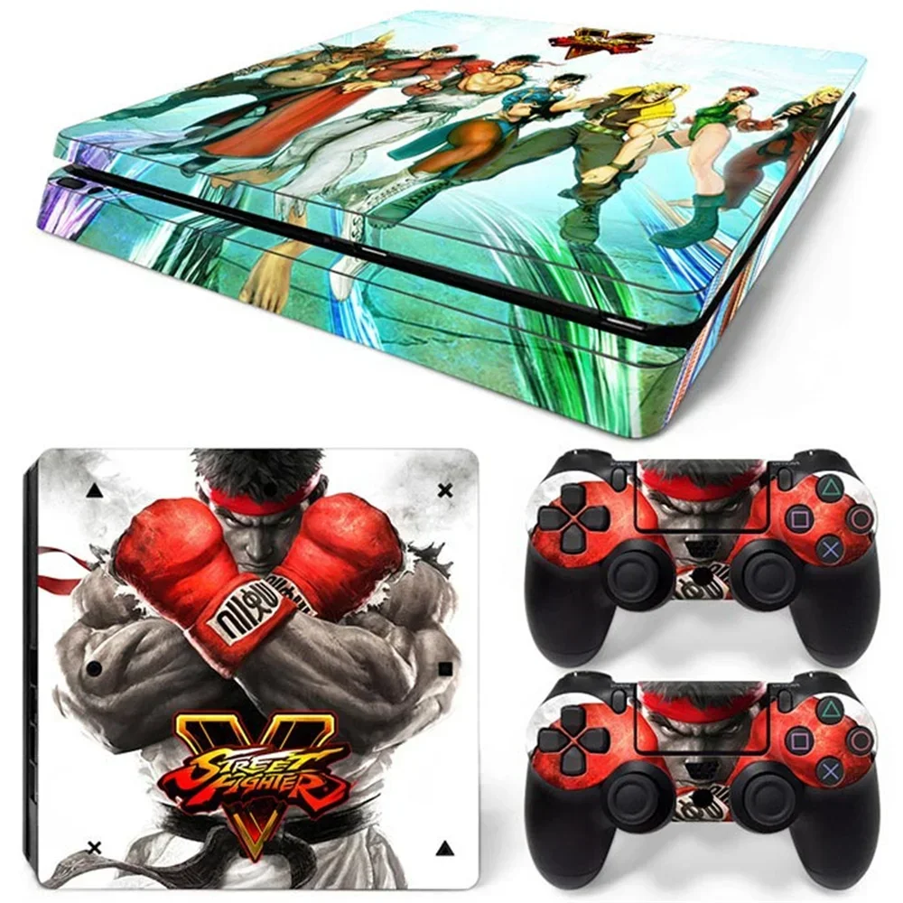 street fighter Colorful Design Vinyl Decals for PS4 Slim Console and Controllers skin sticker