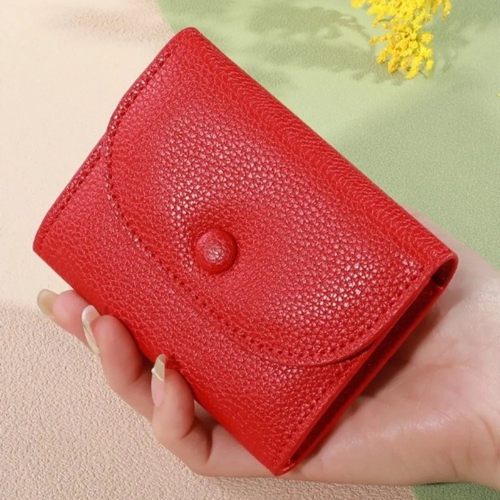 Soft Zipper Women's Wallet Pu Leather Practical Card Holder Multifunctional Business Card Bag Mini Coin Purse Unisex