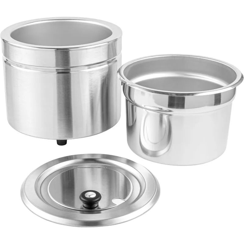 سخان طعام على سطح الطاولة كوارت، 1 سخان حساء كهربائي - إدراج وعاء قابل للفصل، مقبض التحكم في درجة الحرارة، #2