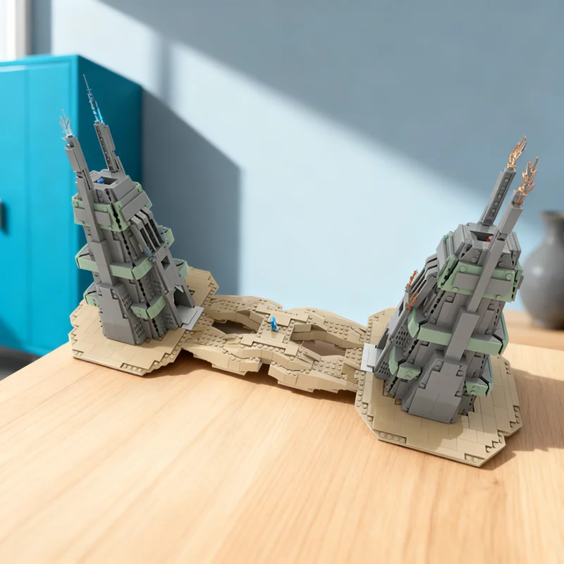 1672pcs MOC Facing Worlds Unreal Tournament Games Display Challenge Model Building Blocks Module Diorama Figure Ship Toy Gift