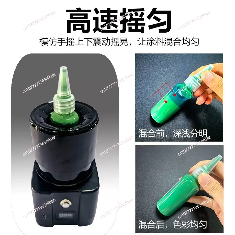 Electric Paint Shaker Machine - Nail Polish Shaker, Tattoo Ink & Model Paint Mixer, Hands-Free Vibrating Agitator