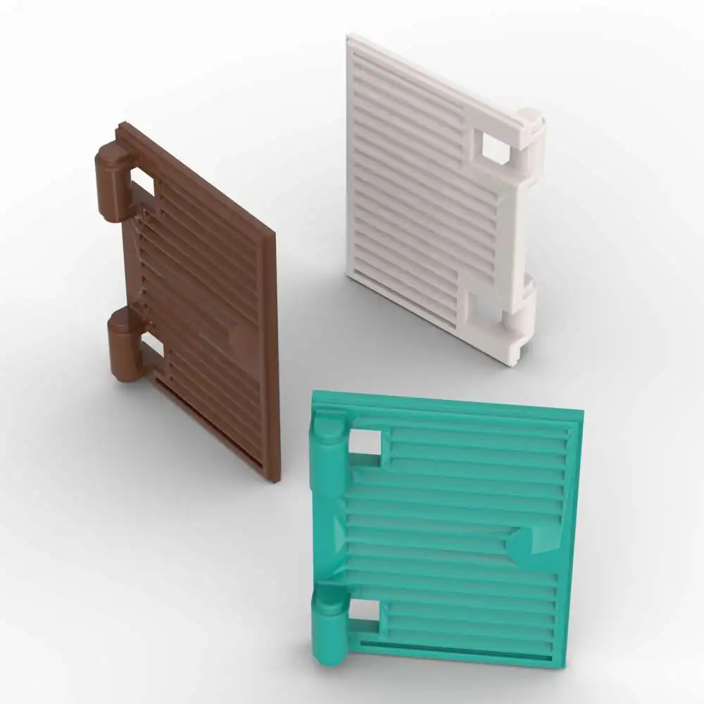 MOC 10PCS 60800 Shutter Window 1x2x3 Building Bloc With Hinges Stacking Replaceable Brick Funny Toys Adults Boys Holiday Gifts