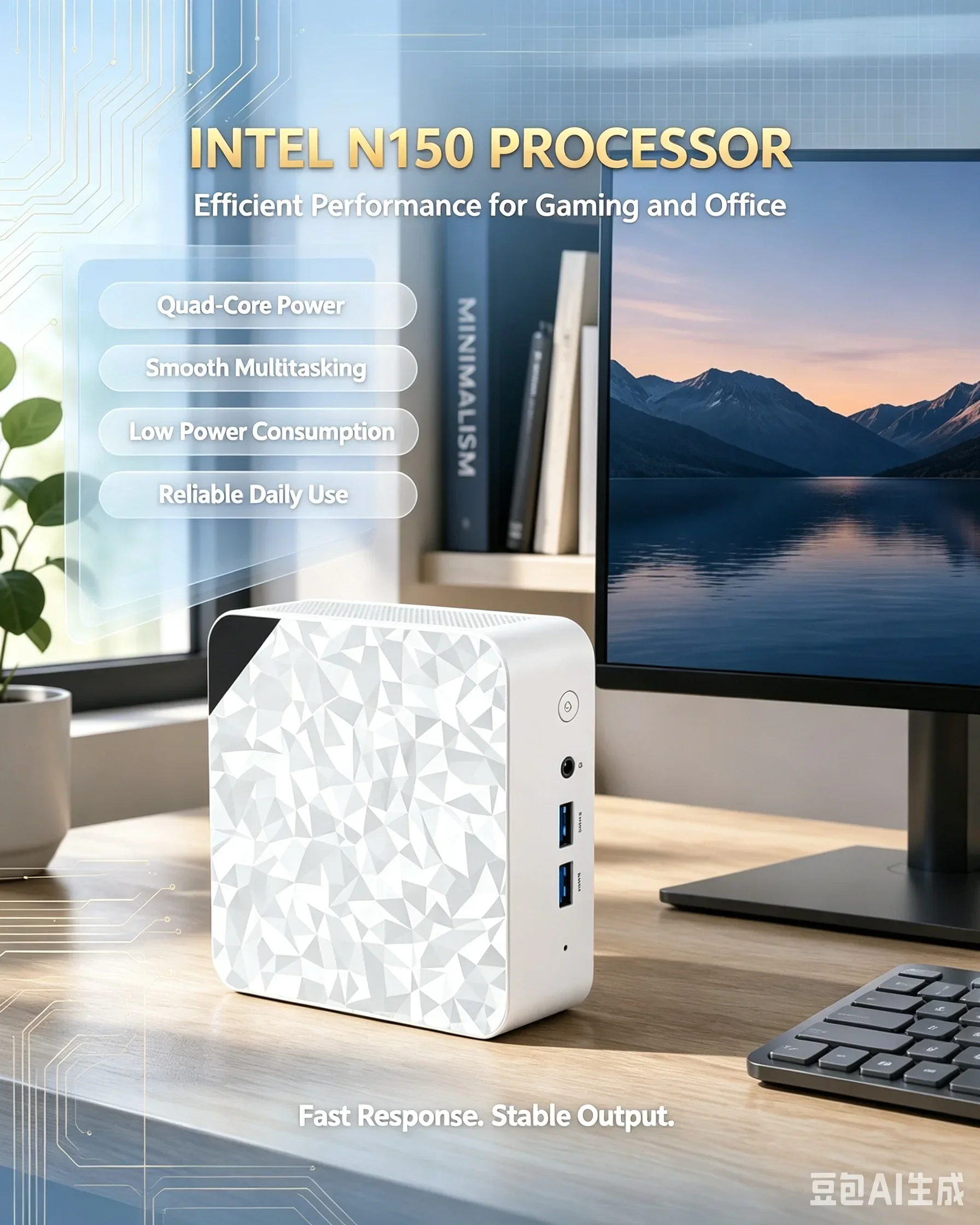 NEW Mini PC Windows 11 Intel N150 8GB 16GB RAM 1TB 2TB M.2 SSD WiFi6 BT5.2 4K HD Portable Gaming Computer Office PC Desktop
