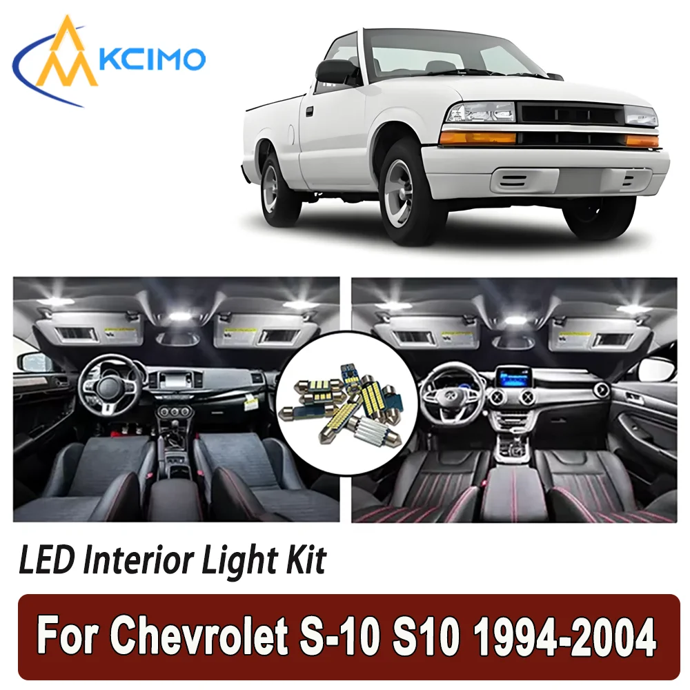 

Kcimo LED For Chevrolet S-10 S10 1994 1995 1996 1997 1998 1999 2000 2001 2002 2003 2004 Premium Bright LED Interior Dome Map