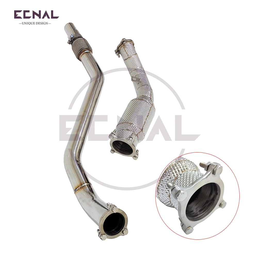 

Высококачественная спортивная выхлопная система Ecnal: даунпайп и передняя труба из нержавеющей стали SS304 для Audi Q5 2.0T B8.5