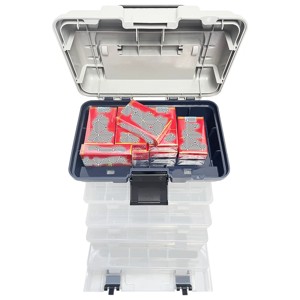 Storage Box Multifunctional 5 Layers Portable LUYA Box Sea Fishing Boat Fishing Tools Fishing Box LUYA Bait Box Fishing Tackle