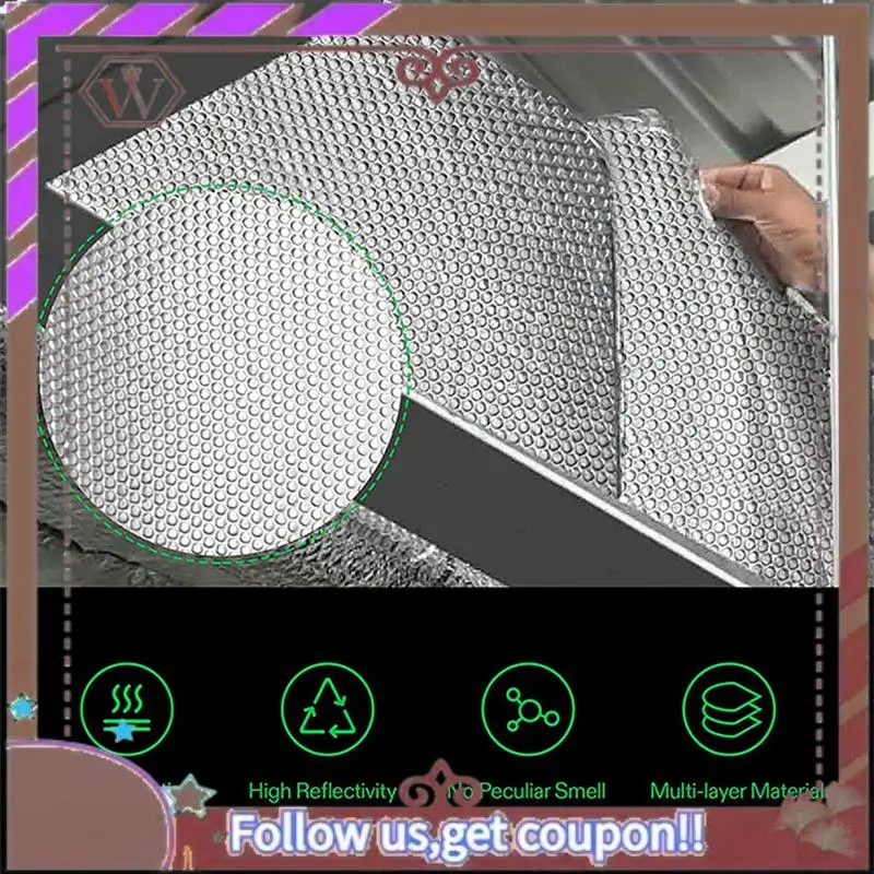 ABBG-1 rollo de película de burbujas de aislamiento de envoltura reflectante plateada para requisitos una barrera de vapor