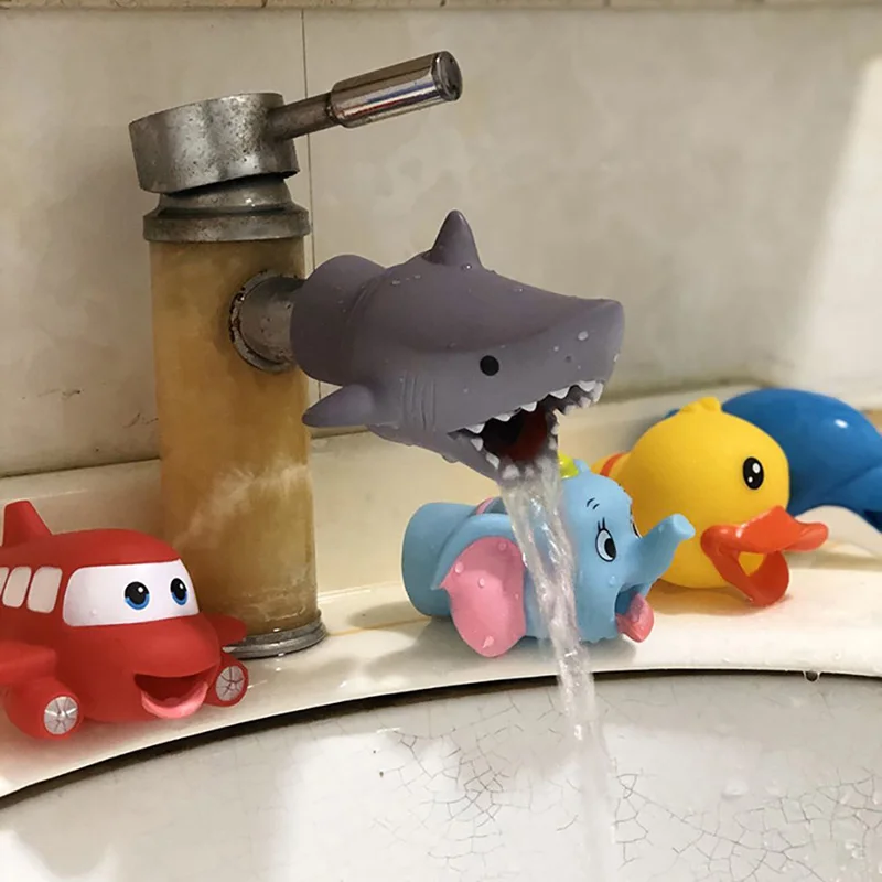 Cute Animal Faucet Extender Children Help Washing Hands Sink Water Tap Extender Bathroom Sink Faucet Extender for Kids Toddler