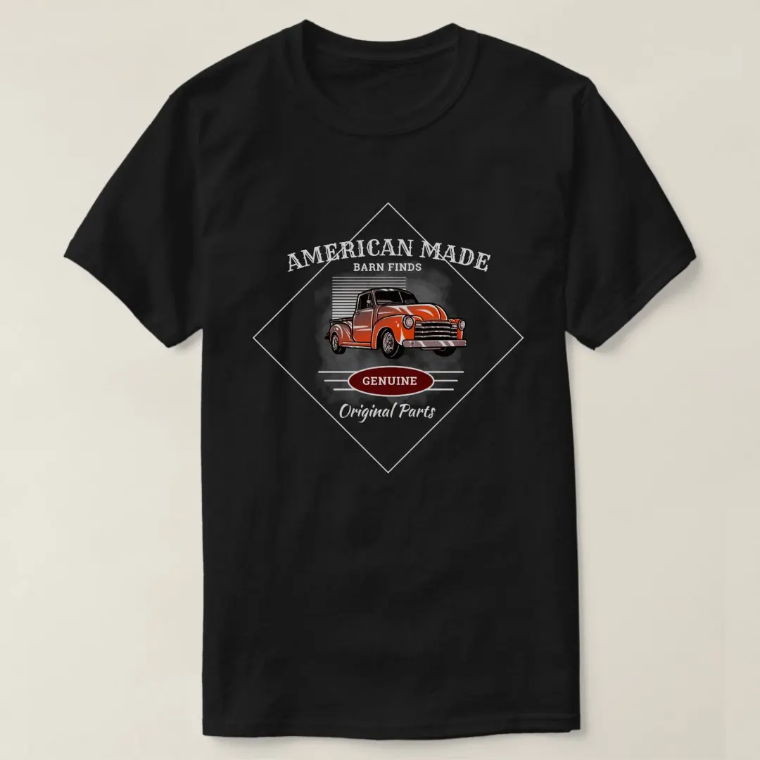 American Made Barn Finds Original Parts Trucks T-Shirt 100% Cotton O-Neck Short Sleeve Summer Casual Mens T-shirt Streetwear