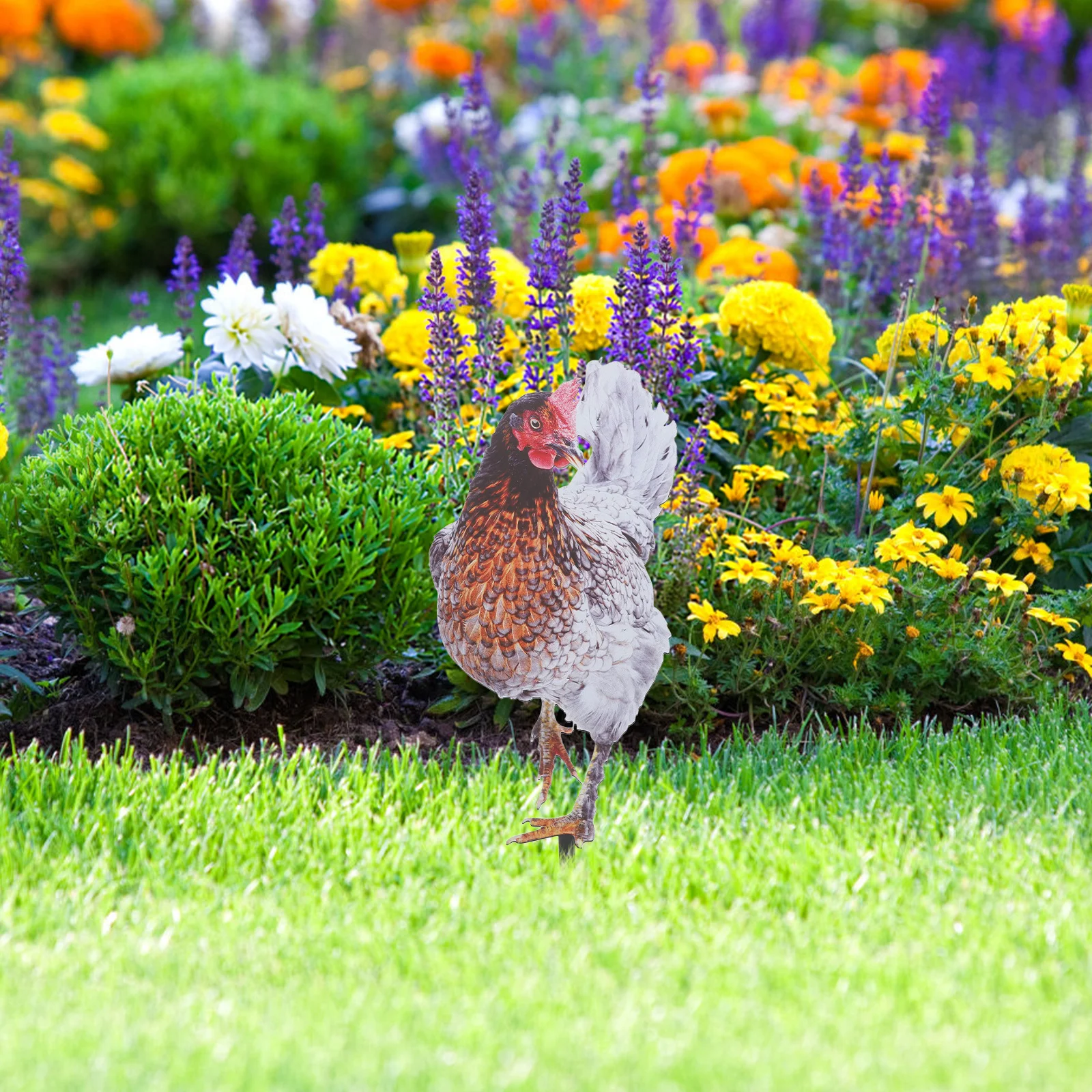 

Реалистичный 3D куриный двор, садовый декор, уличный газон, украшение для украшения дорожки, смоляная курица, садовая колба, петух, двор, искусство