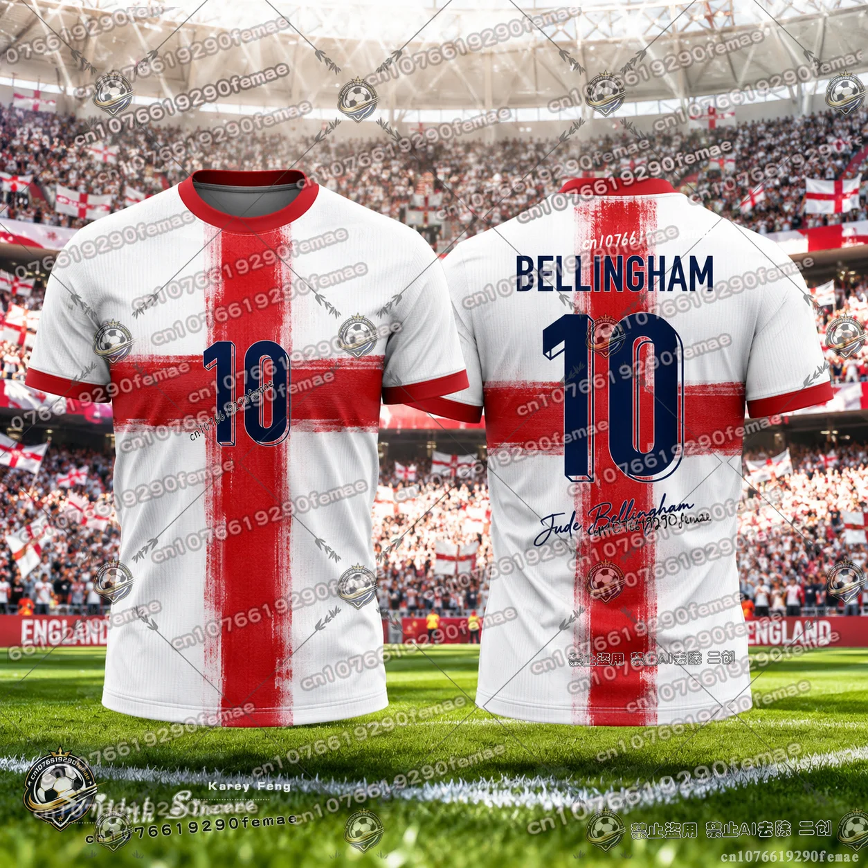 2026 Summer Bellingham Football Jersey Fan Edition No.10 Breathable Quick Dry Comfortable Outdoor Match Shirt Kids Adults