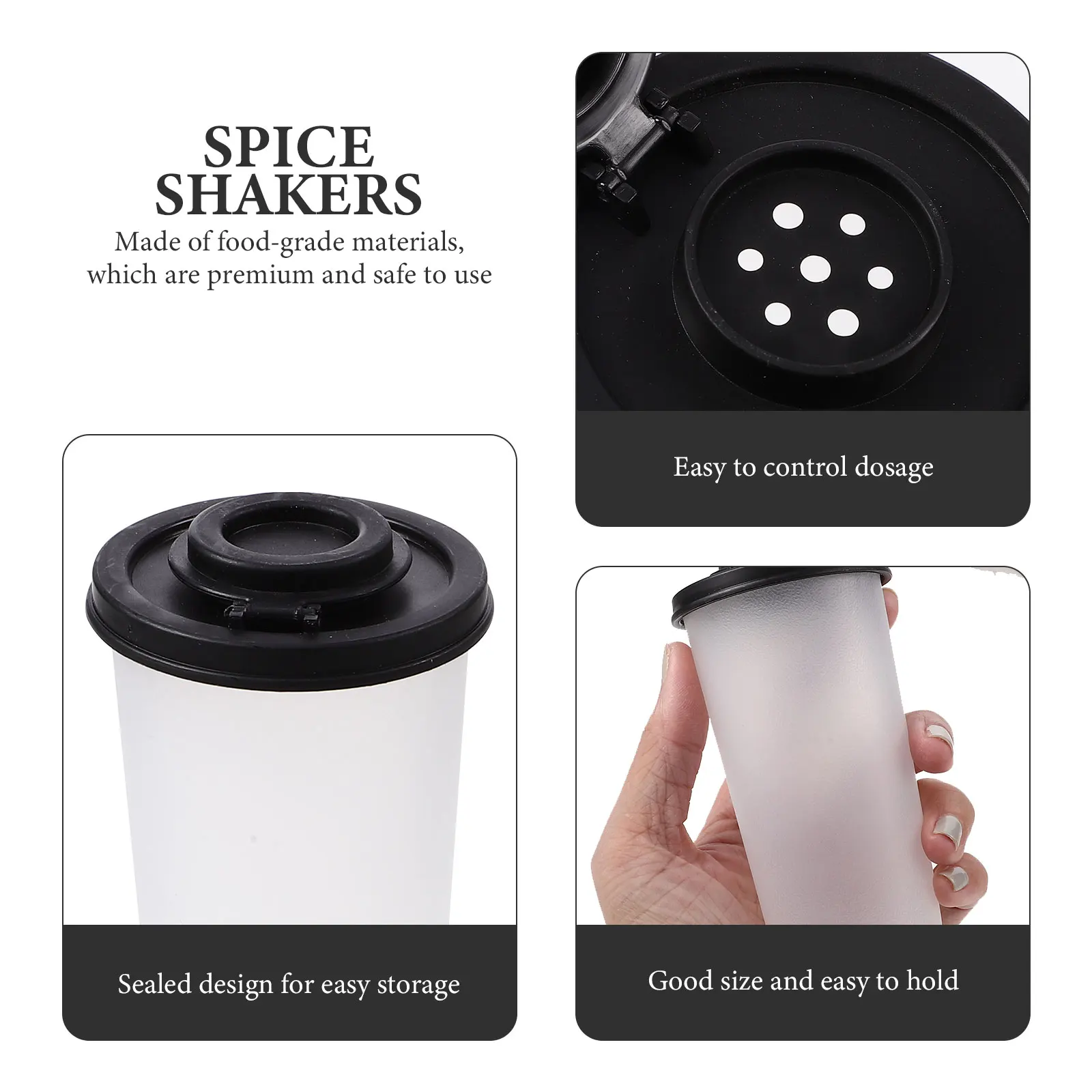 

2pcs Spice Pepper Bottles LeakProof Portable Crusher Kit Kitchen Salt Shaker Camping Spice Container Mini Container