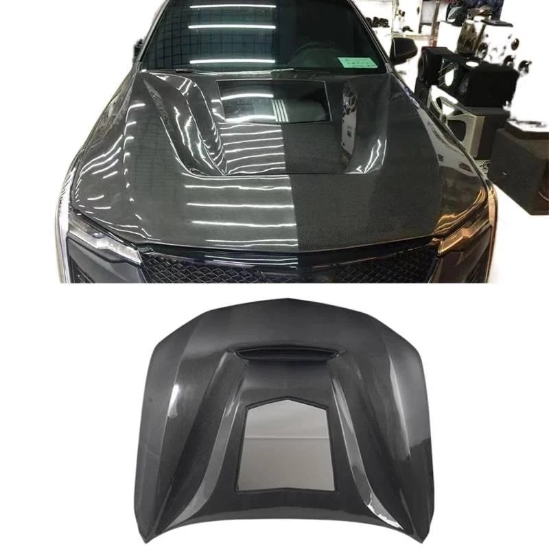 Transparent Carbon Fiber Hood Cover CT4 2020-2026 Luxury Sport V Blackwing GTS Fitment High Quality