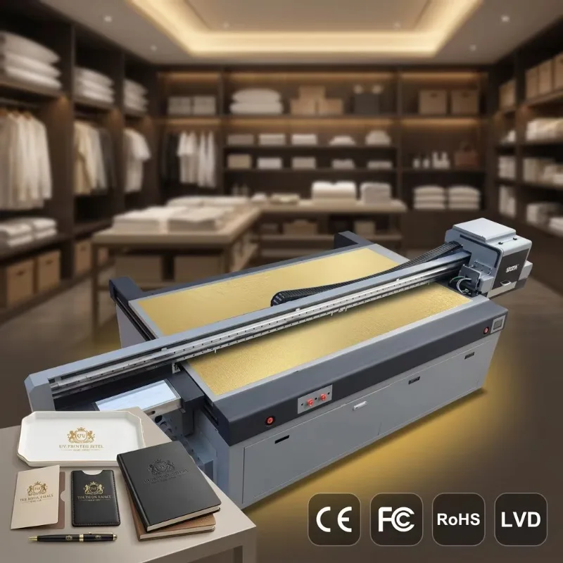 Customized  2513 UV Flatbed Printer 2.5x1.3m Working Size For Distributor Agent Wanted