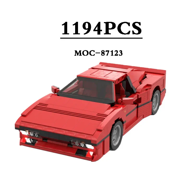 Building Block MOC-87123 Racing Car 10248 288 GTO Roadster V2Building Block Model 1194PCS Kids Toys Birthday Gift Christmas Gift