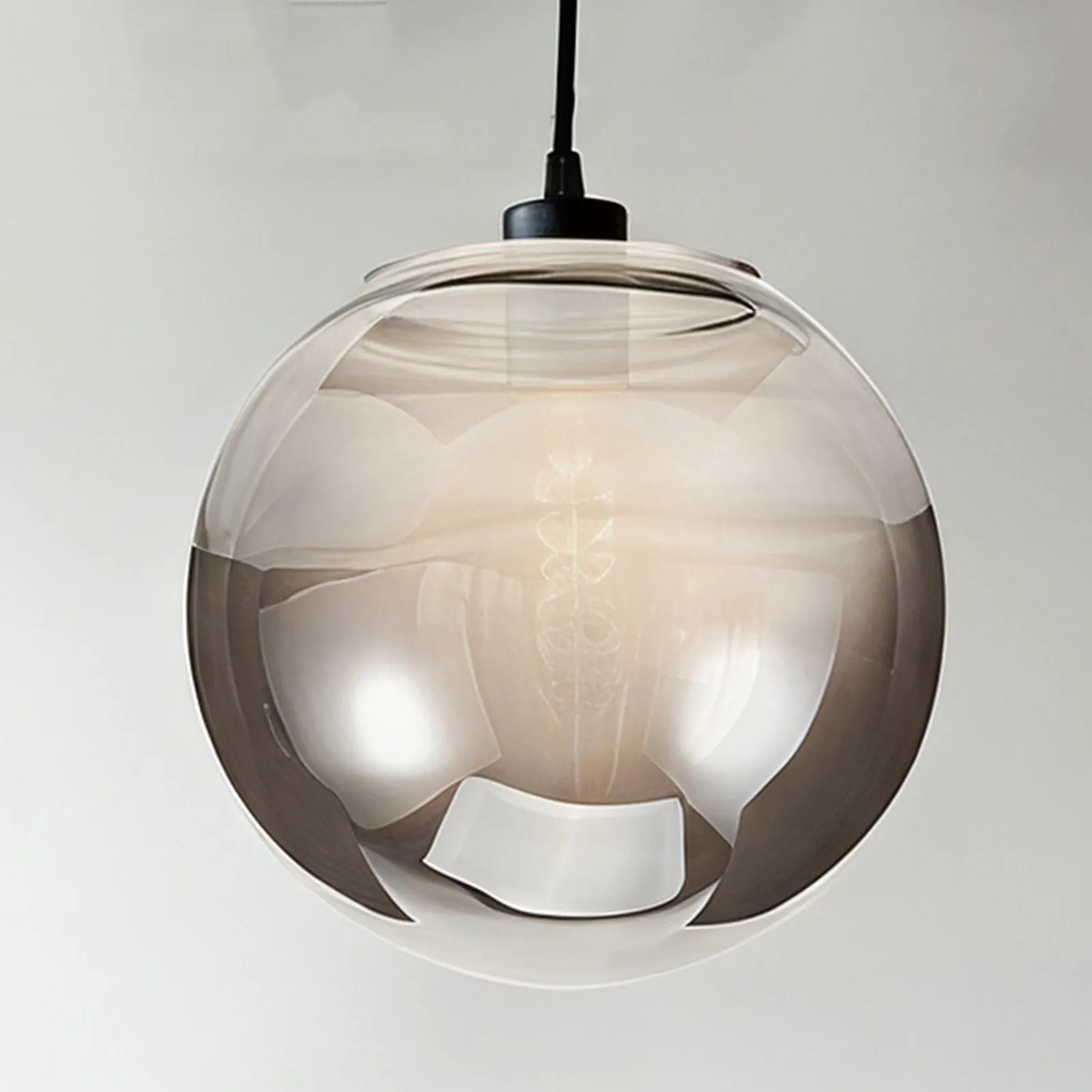 2Pcs Glass Globe Lamp Shade Replacement 5.9 Diameter 2.76 Opening Sphere Pendant Wall Sconce Lighting Fixture Glass Light Shade