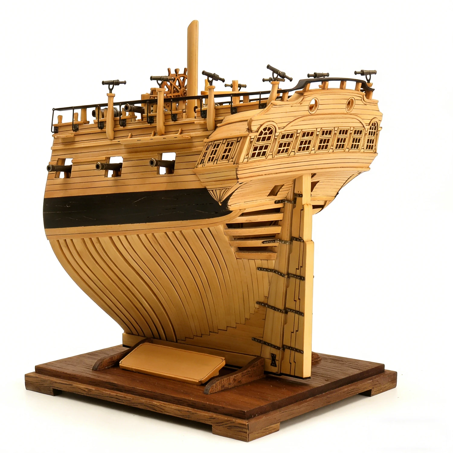 

1/160 Mini Enterprise Rear Section Assembly Model 7.8cm Wooden Structure Material Ships Static Model Ship Toy Ornament