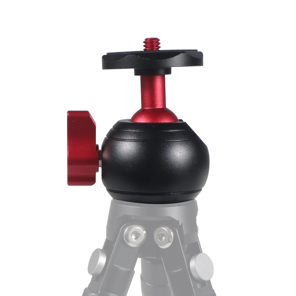 알루미늄 합금 미니 삼각대 볼 헤드 모니터 브래킷 홀더 360 학위 파노라마 1/4 "삼각대 헤드 DSLR 카메라 4kg로드