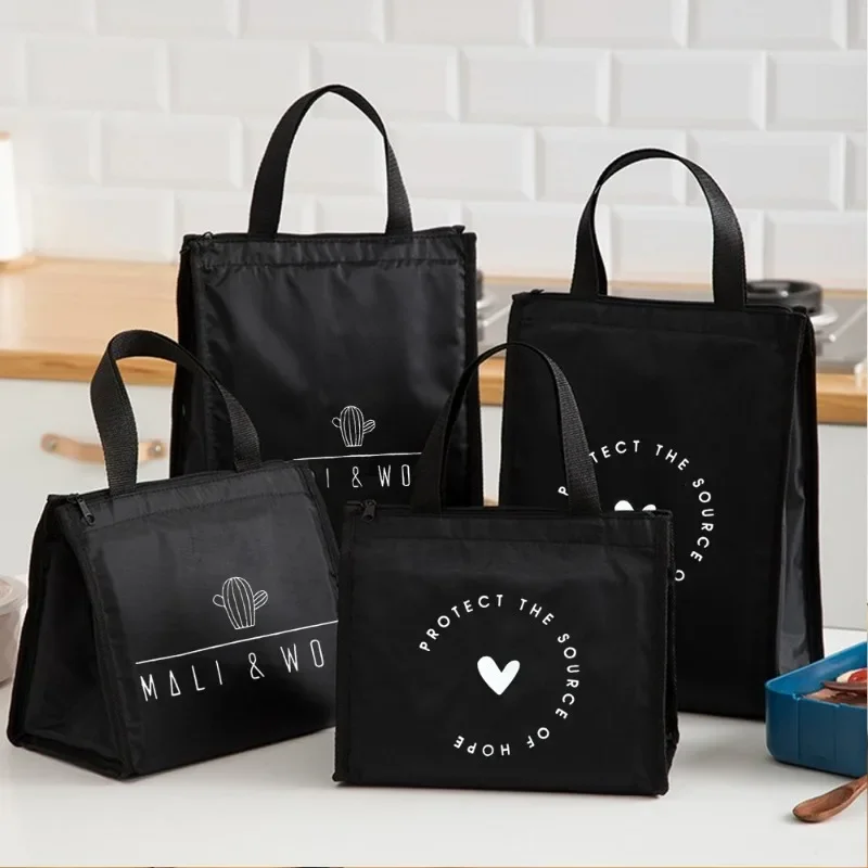 Draagbare Geïsoleerde Tas Oxford Doek Waterdicht Geïsoleerd Gekoeld Werk Tote Voedsel Opbergdoos Reizen Lunch Opbergtas