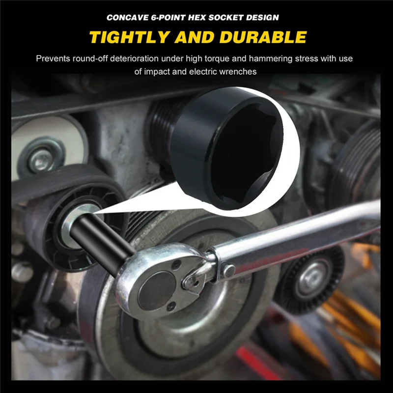 

2025 Trend 10Pcs Head Pneumatic Socket Lithium Electric Wrench Hexagon Opening Lengthened Black