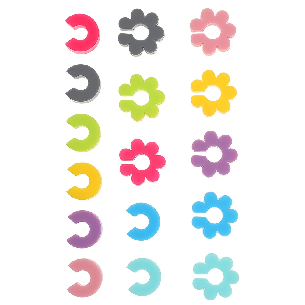 

16Pcs Wine Cup Sign Silicone Flower Shape Elastic Easy Install Wine Glass Tags Shockproof Waterproof Anti-Fade Drink Cup