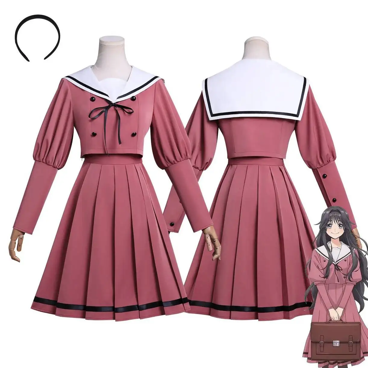 

Waguri Kaoruko Tops Skirts Cosplay Costume Set Anime The Fragrant Acg Flower Blooms With Dignity Halloween Party JK Dress