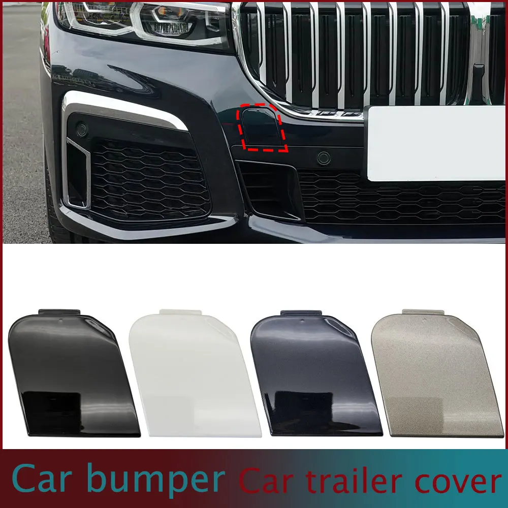 

Car Front Bumper Tow Hook Cover Cap Accessory Black White Silver For BMW 7 Series G11 G12 730 740 750 760 2019-2021 51118745836
