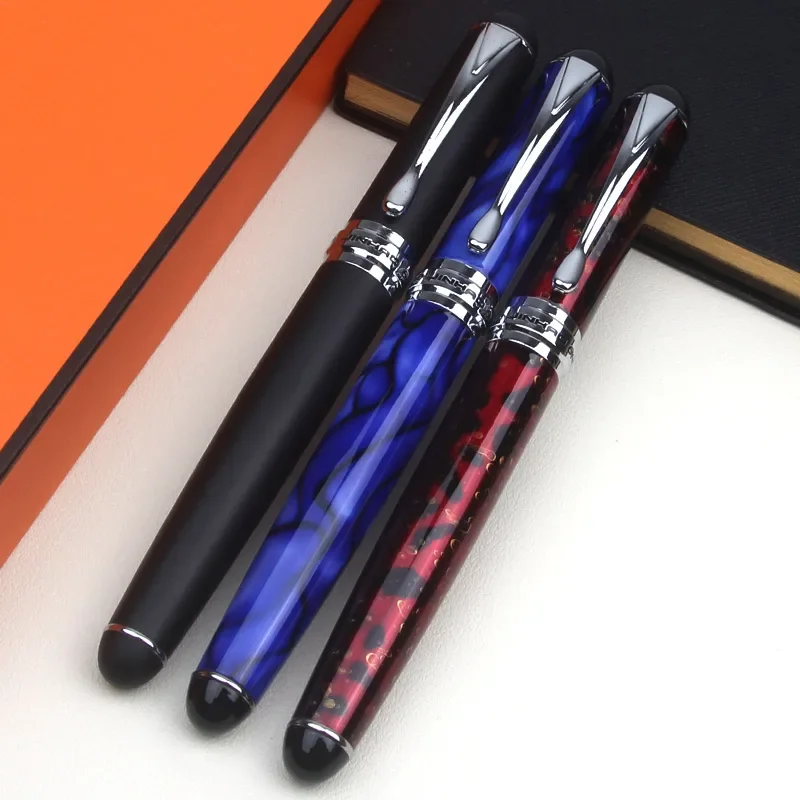 

Перьевая ручка JINHAO X750, металлический ствол из нержавеющей стали, серебряный цвет, зажим для отделки, наконечник 0,5 мм, офисная подпись, школа