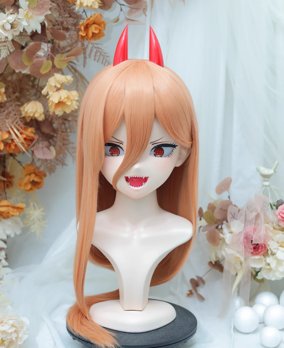 (NFD36--8)Customize Full Head With Lock Pretty Female/Girl Japanese Animego Character Kig Cosplay Kigurumi Mask Crossdress Doll