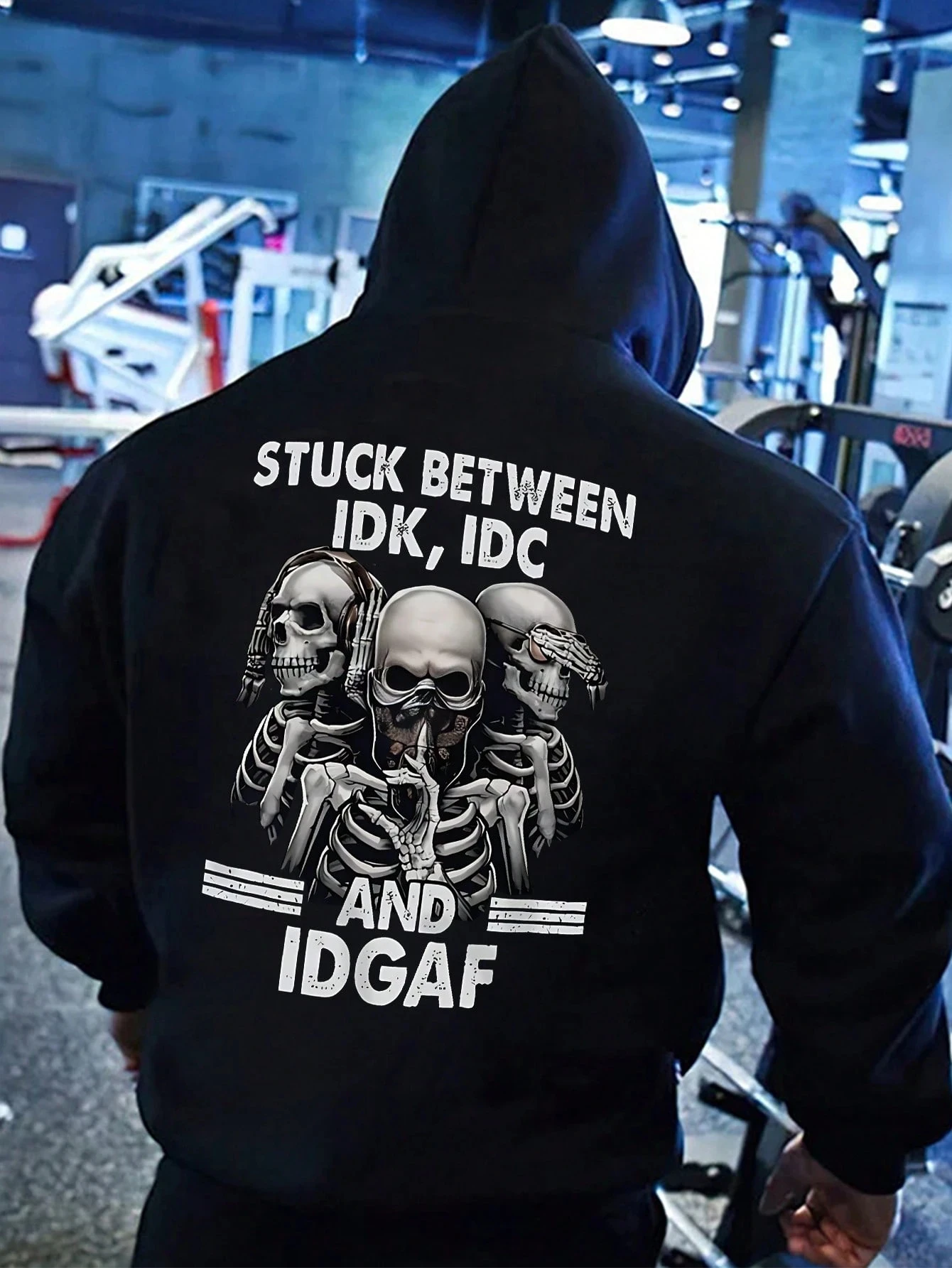 2025 الرجال الجمجمة طباعة قناع السترة سترة الرجال هالوين زي لينة ومريحة الرجال معطف طويل الأكمام الرجال هوديي #1