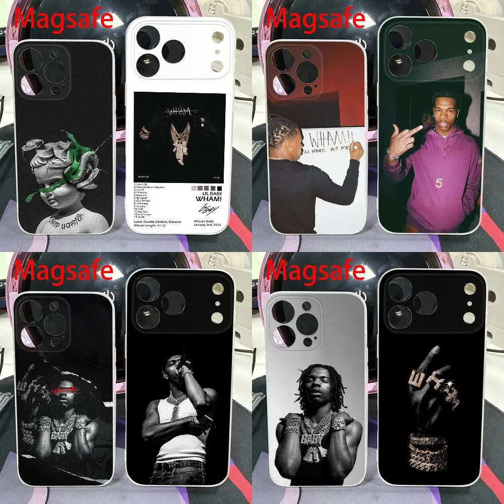 

L-Lil Baby WHAM Drip Harder Phone Case For iPhone 14,16,15,11,13,17,12,Air,Mini,Plus,E,Pro,Max Magnetic Magsafe Frosted Cover