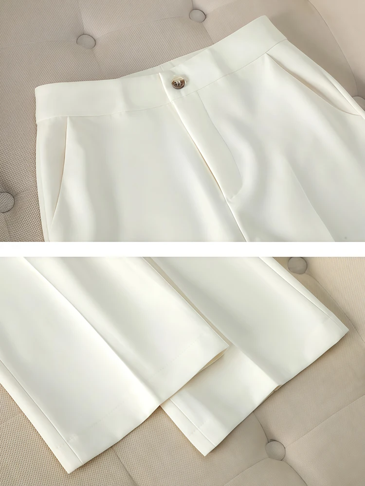 ชุดสูทผู้หญิง 2 ชิ้น แขนยาว กางเกงลำลอง แฟชั่นทันสมัย ทรงเข้ารูป เหมาะสำหรับทำงาน เดินทาง หรืองานอีเว้นท์