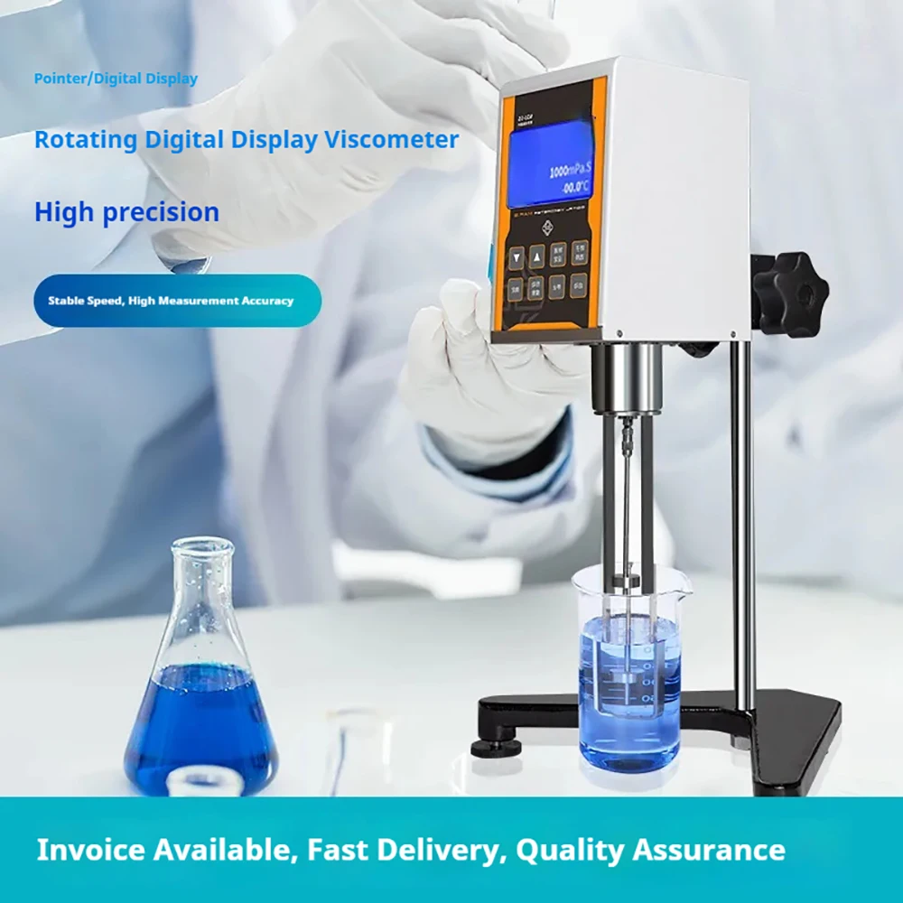 Digital Rotary Viscometer Lab Viscosity Fluidimeter with LCD and Data Output for Inks Paints coatings adhesives Cosmetics NDJ-8S
