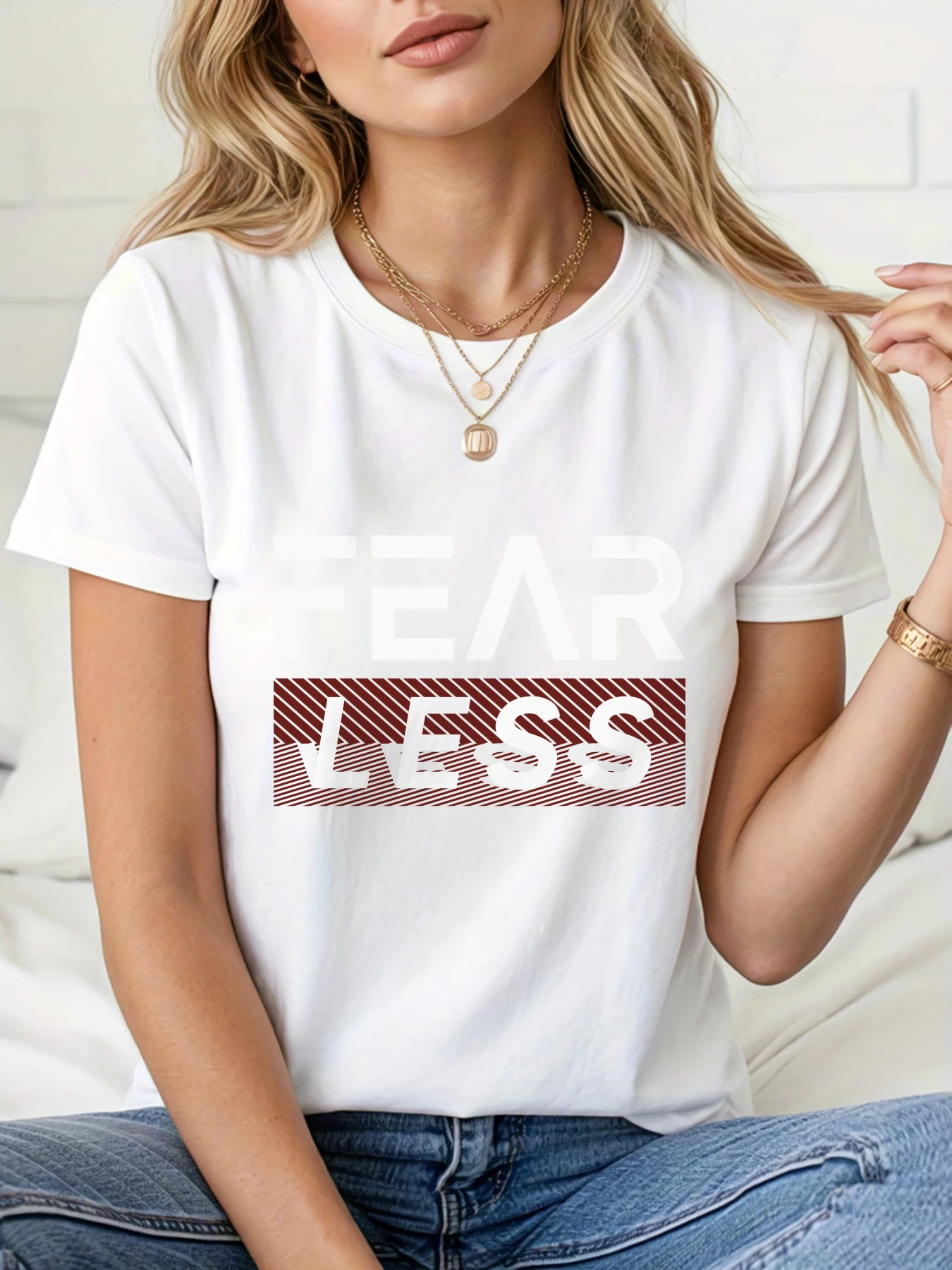 

2025 Mosaic English print tops Casual Ladies T-shirts Junior O-Neck Spring Summer Fashion Korean luxury clothing y2k t shirts