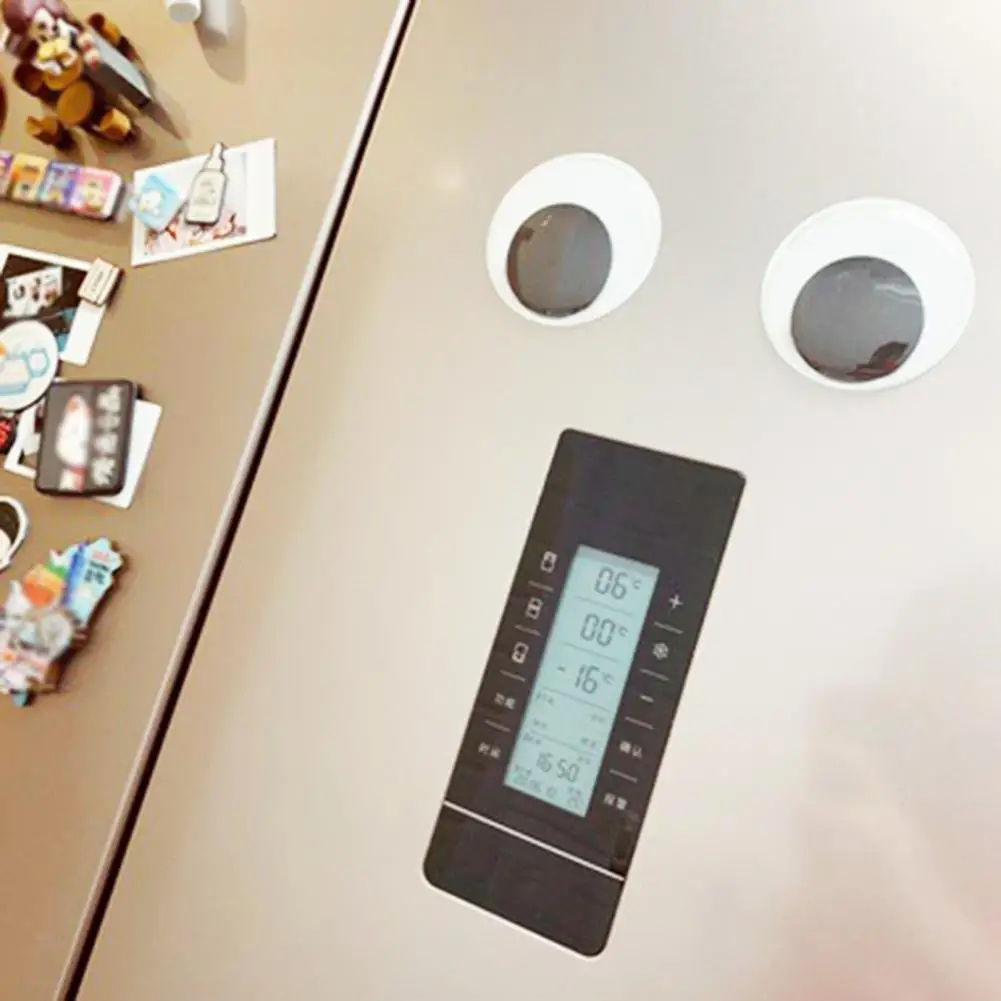 1 زوج 5/7/10/12/15 سنتيمتر مغناطيس الثلاجة ذاتية اللصق Googly تذبذب عيون ملصق DIY بها بنفسك أسود أبيض عيون Googly ملصقات الثلاجة